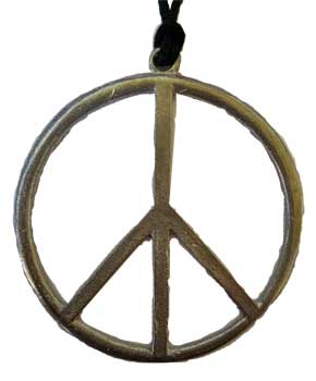 2 7/8" Peace Sign amulet