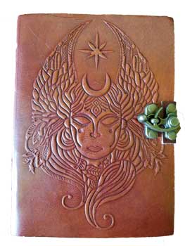 5" x 7" Goddess Embossed leather w/ cord