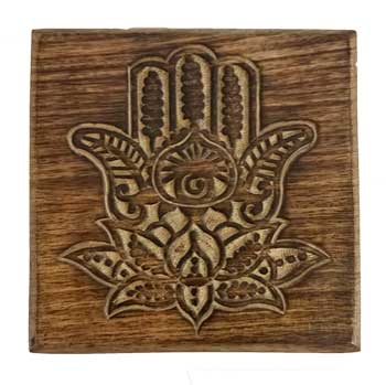 6" x 6" Lotus Hamsa Hand box