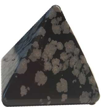30-35mm Obsidian, Snowflake pyramid