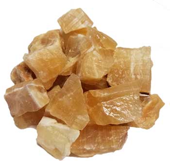 1 lb Banded Yellow Calcite untumbled stones