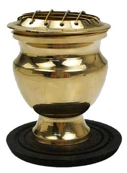 2 1/2" Brass Screen incense burner with Coaster