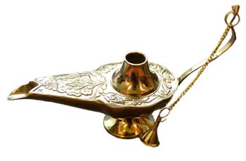 6" Aladdin Lamp incense burner