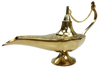 8" Aladdin Lamp incense burner