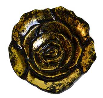 4" Rose burner, aluminum antique gold finish