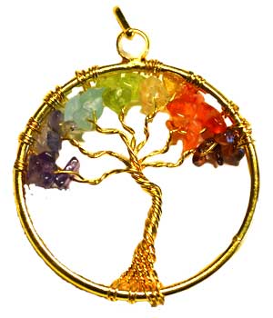 7 Chakra Tree of Life pendant