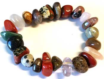 Mixed Stones gemstone bracelet stretch