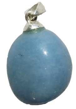 small Angelite tumbled pendant