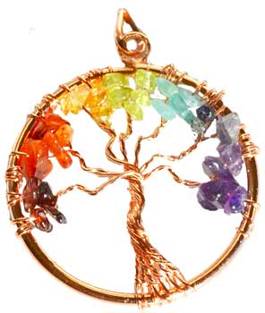 7 Chakra Tree of Life pendant - Click Image to Close